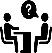 Two people talking icon